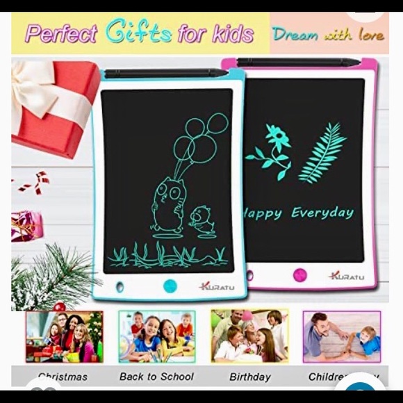 2 Pack-8.5 inch Drawing Tablet Pads Reusable LCD Writing Tablet for Kids - Picture 3 of 5